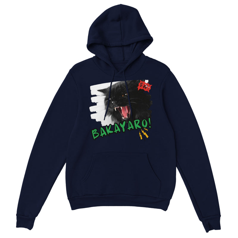 Sudadera con Capucha Unisex Estampado de Gato "Bakayaro!" Michilandia | La tienda online de los amantes de gatos