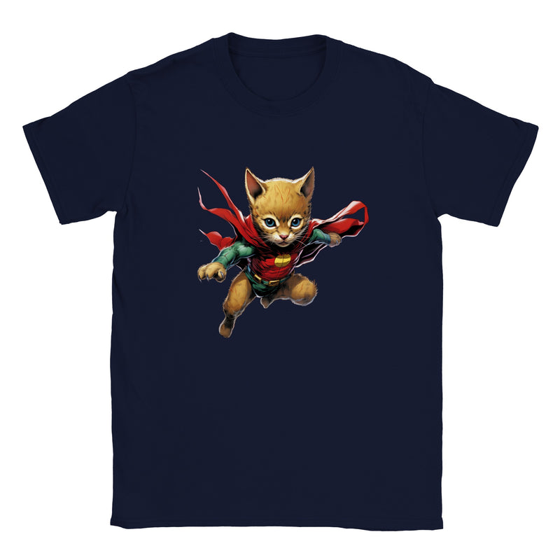 Camiseta júnior unisex estampado de gato "Gotham Fluffy Guardian" Gelato