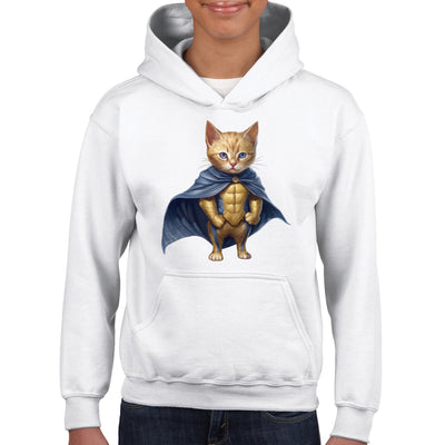 Sudadera con capucha júnior estampado de gato 