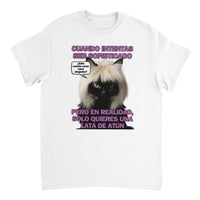 Camiseta Unisex Estampado de Gato "Elegancia Gatuna" Michilandia | La tienda online de los fans de gatos