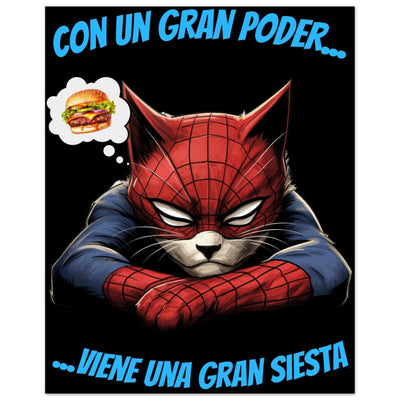 Panel de aluminio impresión de gato "Spider-Siesta" Michilandia | La tienda online de los amantes de gatos