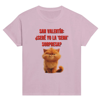 Camiseta Junior Unisex Estampado de Gato "Cena Sorpresa Miau" Michilandia | La tienda online de los fans de gatos