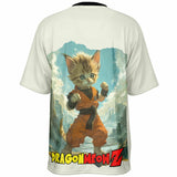 Camiseta de fútbol unisex estampado de gato "Pequeño Guerrero Z" Subliminator
