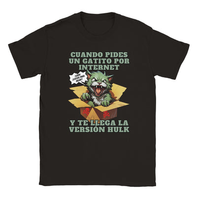 Camiseta unisex estampado de gato 