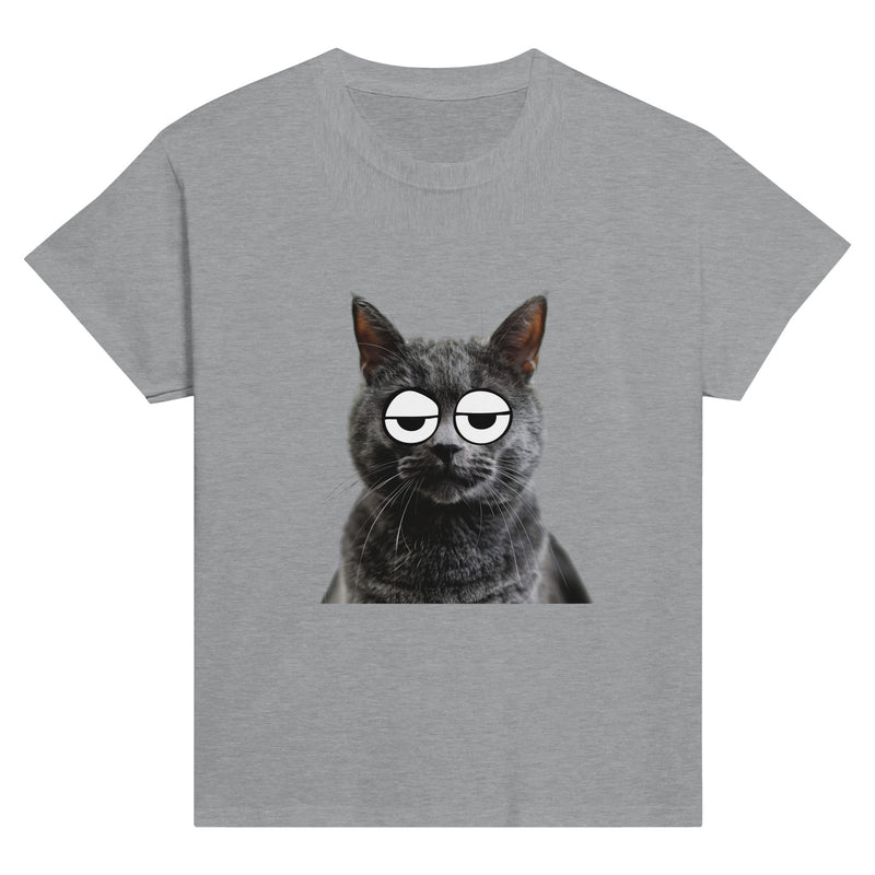 Camiseta Junior Unisex Estampado de Gato "Somnoliento Chartreux" Michilandia