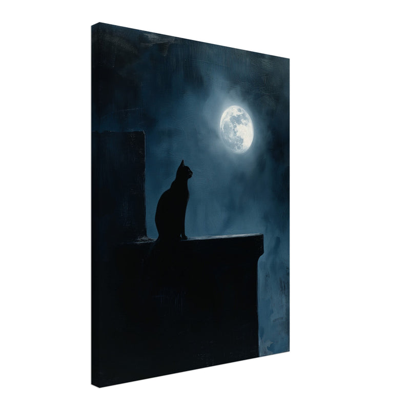 Lienzo de gato "Misterio Lunar" Michilandia | La tienda online de los fans de gatos