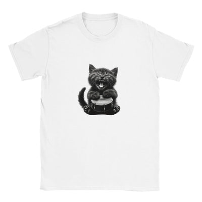 Camiseta Junior Unisex Estampado de Gato "TamTam Felino" Michilandia | La tienda online de los fans de gatos