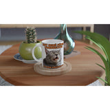 Taza Blanca con Impresión de Gato "Siesta Productiva" Michilandia | La tienda online de los fans de gatos