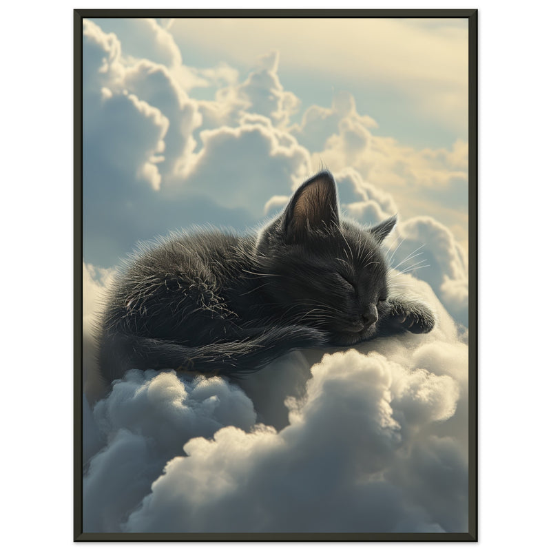 Póster Semibrillante de Gato con Marco Metal "Siesta Celestial" Michilandia | La tienda online de los fans de gatos