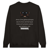 Sudadera Unisex Estampado de Gato "Orgullo Felino" Michilandia | La tienda online de los fans de gatos