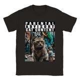 Camiseta unisex estampado de gato "Michi Outlaw" Black