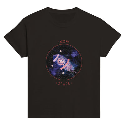 Camiseta Junior Unisex Estampado de Gato "Necesito Mi Espacio" Michilandia