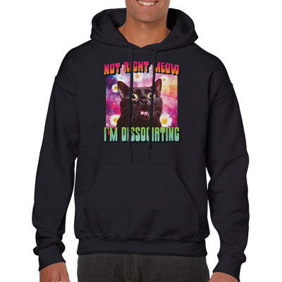 Sudadera con Capucha Unisex Estampado de Gato "Momento de Distancia" Michilandia