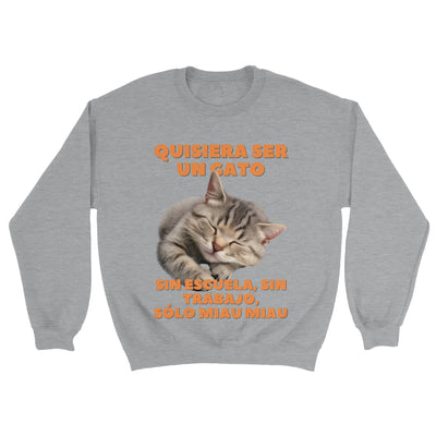 Sudadera Unisex Estampado de Gato "Vida de Miau" Michilandia | La tienda online de los fans de gatos