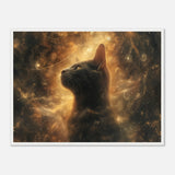 Póster de gato con marco de madera "Espectro Sagrado" Michilandia | La tienda online de los fans de gatos