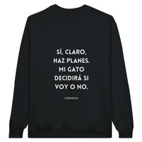 Sudadera Unisex Estampado de Gato 