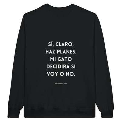 Sudadera Unisex Estampado de Gato 