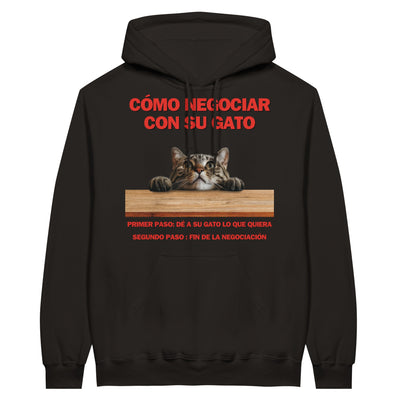 Sudadera con Capucha Unisex Estampado de Gato 