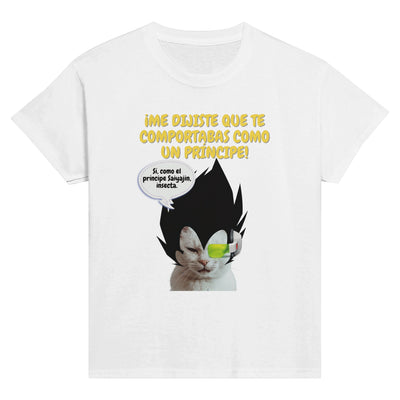 Camiseta Junior Unisex Estampado de Gato 