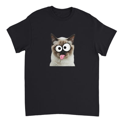 Camiseta Unisex Estampado de Gato "Birmano Travieso" Michilandia