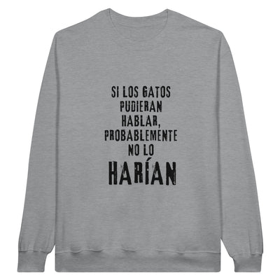 Sudadera Unisex Estampado de Gato "Silencio Gatuno" Michilandia | La tienda online de los fans de gatos