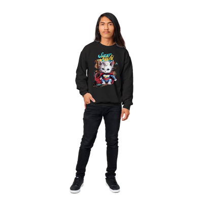 Sudadera unisex estampado de gato "Super Michi" Gelato