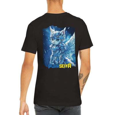 Camiseta Prémium Unisex Impresión Trasera de Gato 