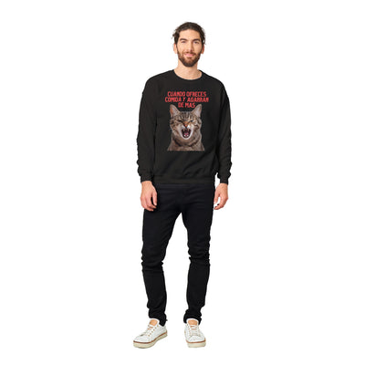 Sudadera Unisex Estampado de Gato "Miau de Sorpresa" Michilandia | La tienda online de los fans de gatos