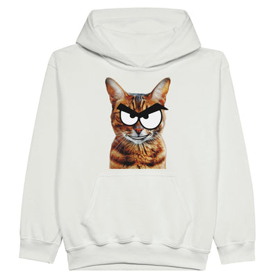 Sudadera con capucha júnior estampado de gato 