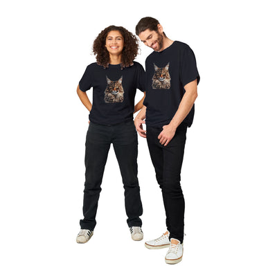 Camiseta Unisex Estampado de Gato "Sonrisa de Maine Coon" Michilandia