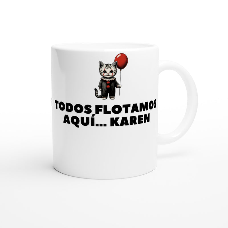 Taza Blanca con Impresión de Gato "PennyMiau" Michilandia | La tienda online de los fans de gatos