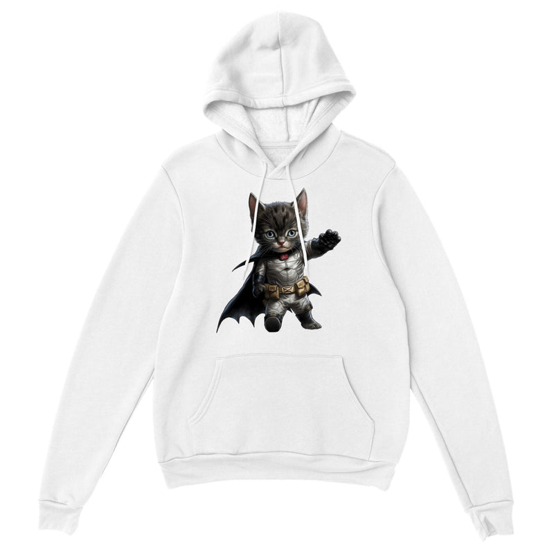 Sudadera con capucha unisex estampado de gato "Dynamic Dark Knight" Gelato