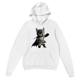 Sudadera con capucha unisex estampado de gato "Dynamic Dark Knight"