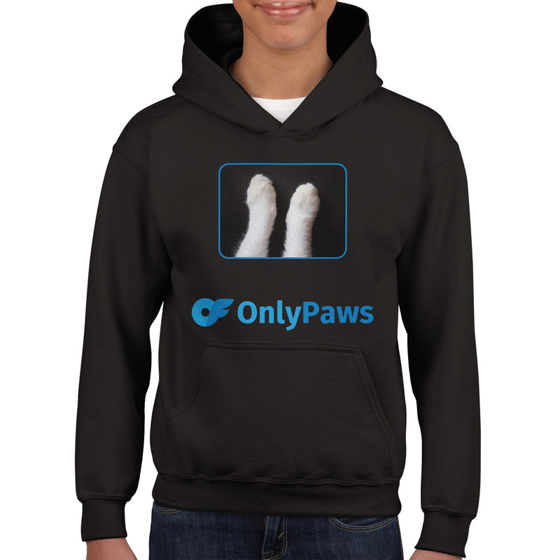 Sudadera con capucha júnior estampado de gato "Only Paws" Michilandia | La tienda online de los fans de gatos