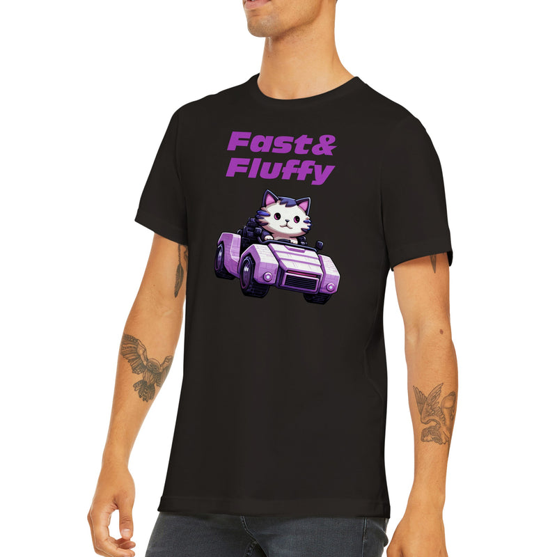 Camiseta unisex estampado de gato "Fast & Fluffy" Gelato