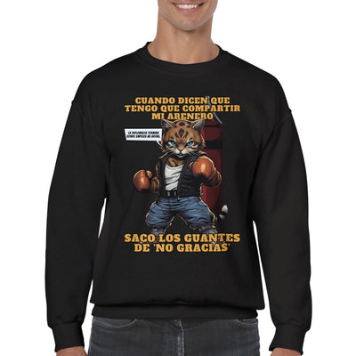 Sudadera Unisex Estampado de Gato 