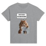 Camiseta Junior Unisex Estampado de Gato "Recompensa Miau" Michilandia