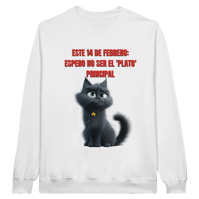 Sudadera Unisex Estampado de Gato "Amor Indirecto" Michilandia | La tienda online de los fans de gatos