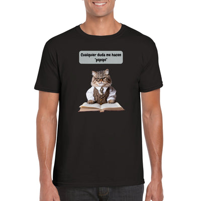 Camiseta unisex estampado de gato 