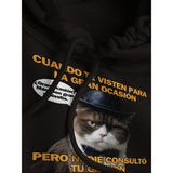 Sudadera con Capucha Unisex Estampado de Gato "Dilema de Gala" Michilandia | La tienda online de los fans de gatos