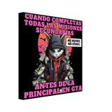 Lienzo de gato "GTA: Gato Theft Auto" Michilandia | La tienda online de los amantes de gatos