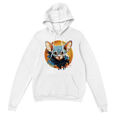 Sudadera con capucha unisex estampado de gato "El Devon Rex" Gelato