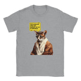 Camiseta unisex estampado de gato "Mahatma Michi Gandhi" Sports Grey