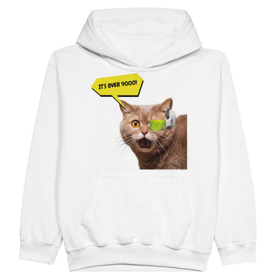 Sudadera con capucha júnior estampado de gato 