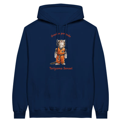 Sudadera con Capucha Unisex Estampado de Gato "Tributo a Toriyama" Michilandia