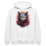 Sudadera con Capucha Unisex Estampado de Gato "Retro Miau" Michilandia | La tienda online de los fans de gatos