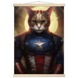 Póster semibrillante de gato con colgador "Colores de Heroísmo" Gelato