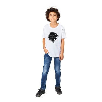 Camiseta Junior Unisex Estampado de Gato "Nieve y Garra" Michilandia | La tienda online de los fans de gatos