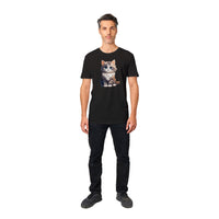 Camiseta unisex estampado de gato "Juguetón Siberiano"