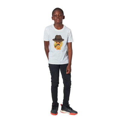 Camiseta Junior Unisex Estampado de Gato "Gentleman Miau" Michilandia